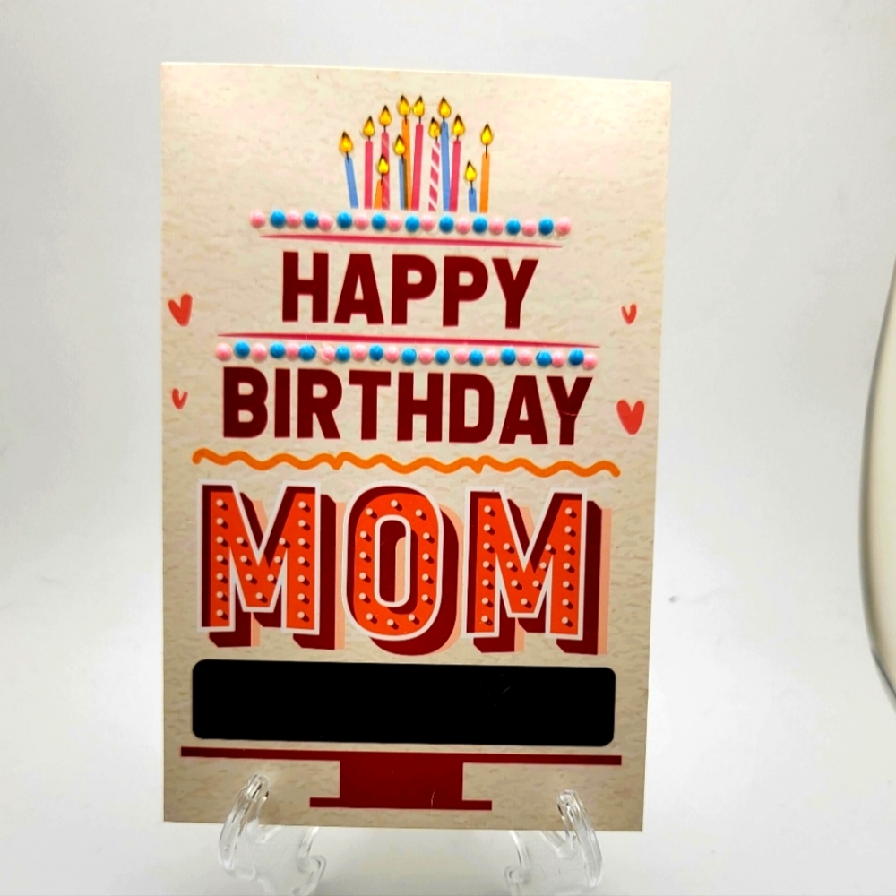 Happy Birthday Mom Card Small - Picture 1 of 3
